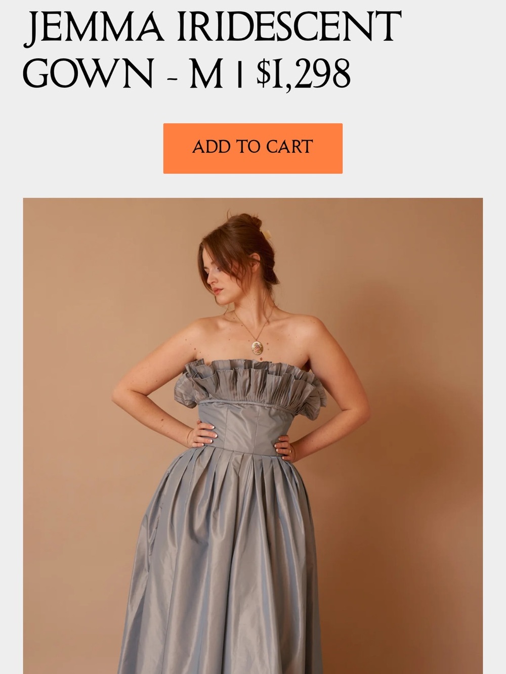 Vintage Elegance Victor Costa Strapless Iridescent Steel Gray Gown - Picture 10 of 10